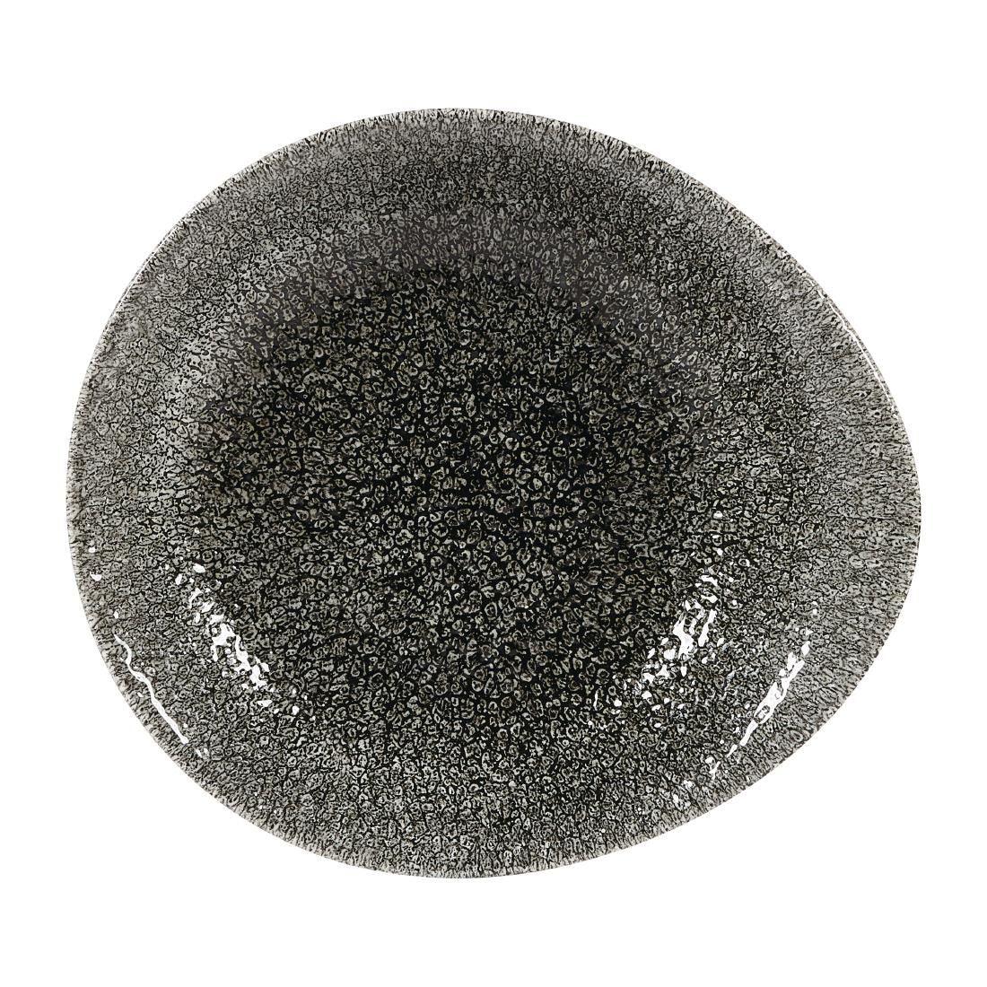 DY943 Churchill Raku Round Dish Quartz Black 185mm (Pack of 12) - JD Catering Equipment Solutions Ltd