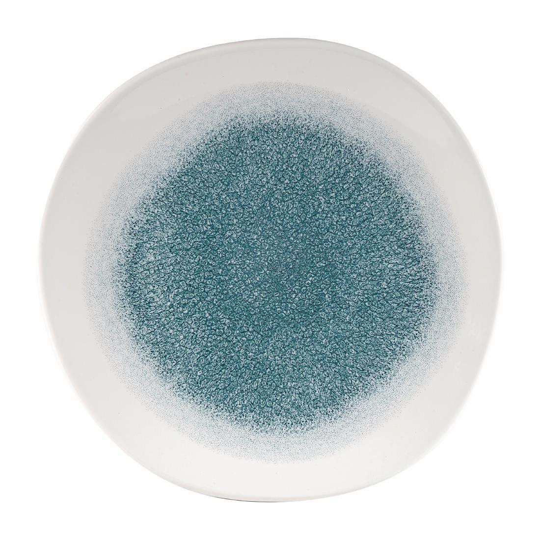 DY495 Churchill Raku Round Trace Plate Jade Green 264mm (Pack of 12) - JD Catering Equipment Solutions Ltd