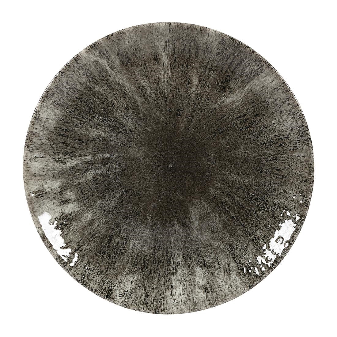 Churchill Stone Quartz Black Evolve Coupe Plates 217mm (Pack of 12) JD Catering Equipment Solutions Ltd