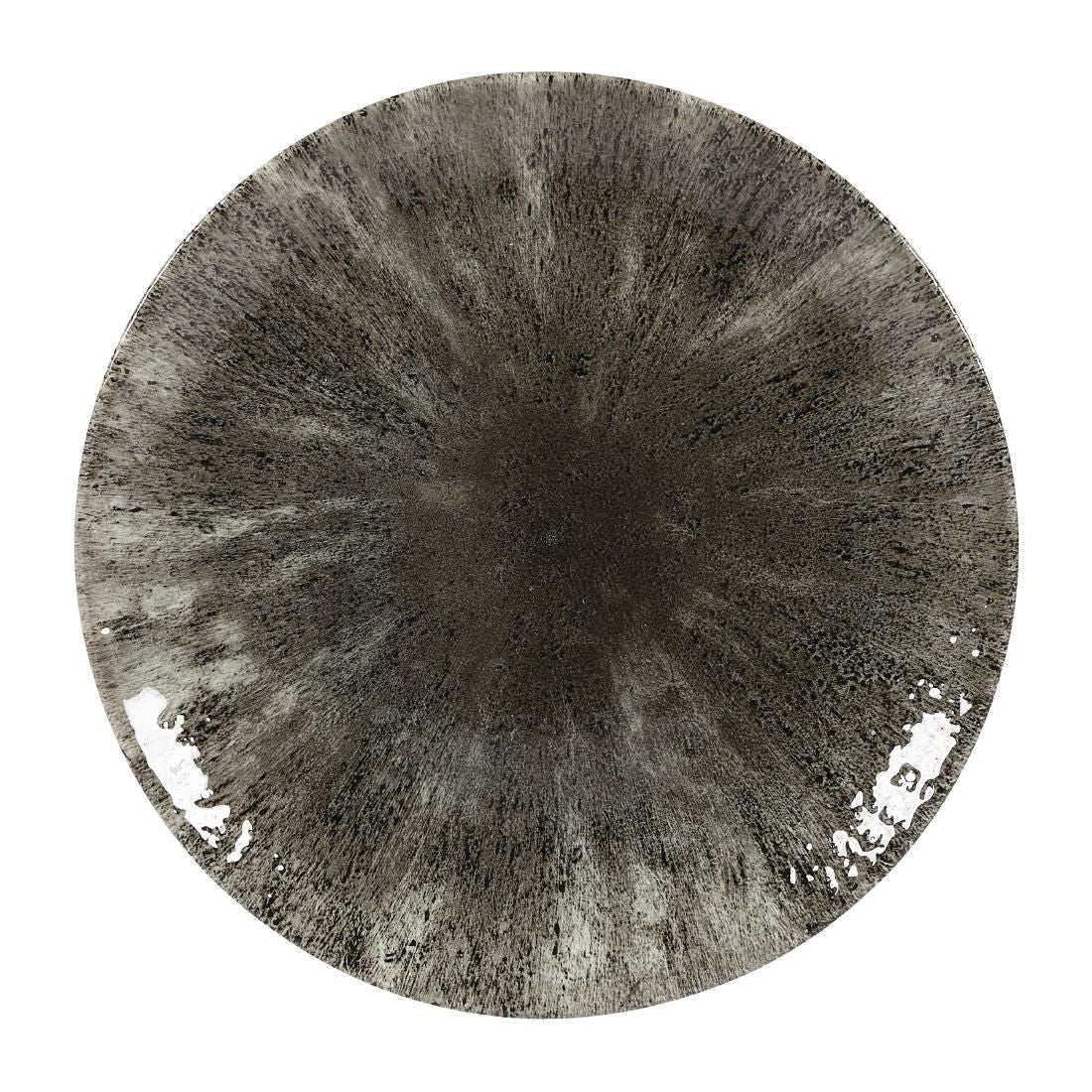 Churchill Stone Quartz Black Evolve Coupe Plates 217mm (Pack of 12) JD Catering Equipment Solutions Ltd