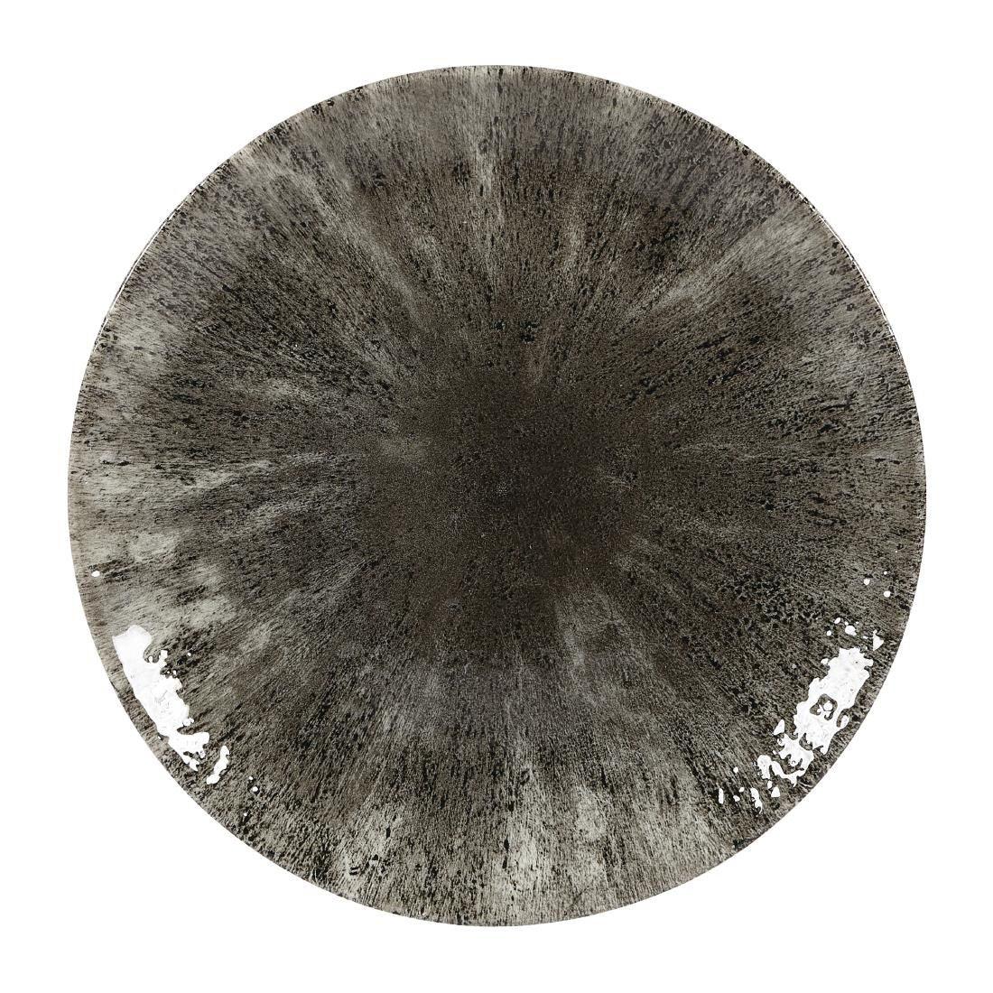 DY894 Churchill Stone Quartz Black Evolve Coupe Plates 217mm (Pack of 12) - JD Catering Equipment Solutions Ltd