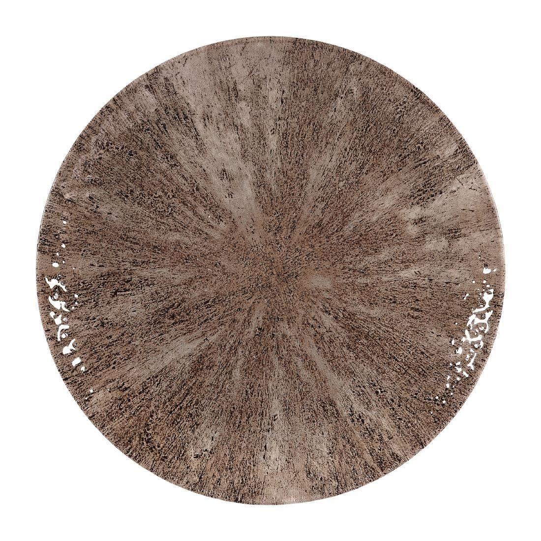 DY911 Churchill Stone Zircon Brown Evolve Coupe Plates 260mm (Pack of 12) - JD Catering Equipment Solutions Ltd