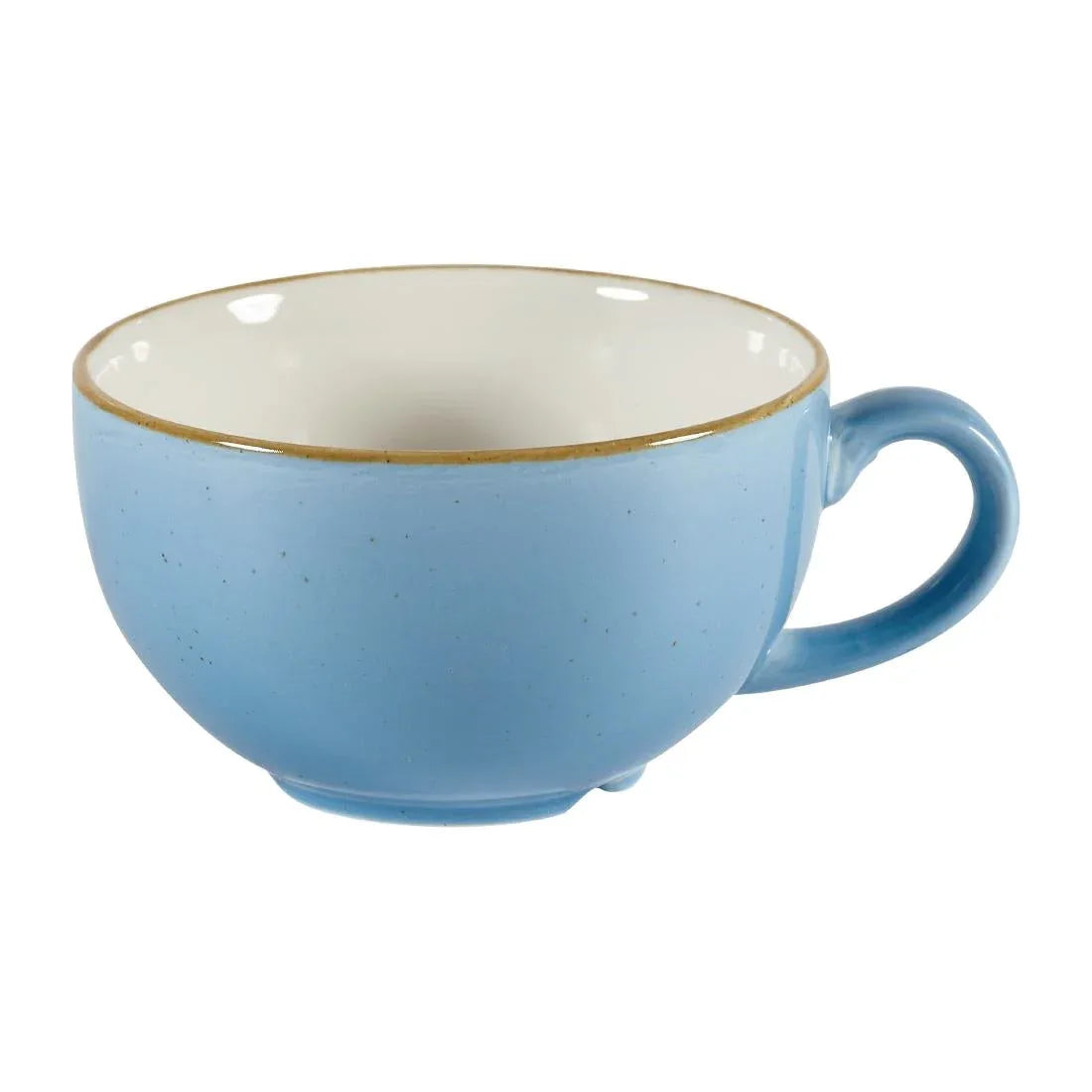 DY881 Churchill Stonecast Cappuccino Cups Cornflower Blue 227ml 8oz (Pack of 12) - JD Catering Equipment Solutions Ltd