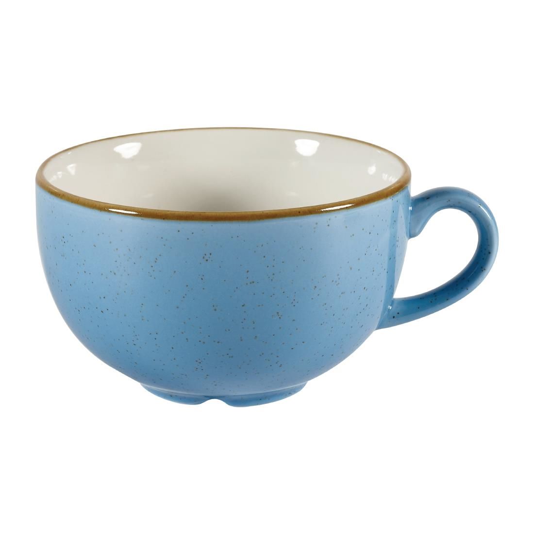 Churchill Stonecast Cappuccino Cups Cornflower Blue 340ml 12oz (Pack of 12) JD Catering Equipment Solutions Ltd