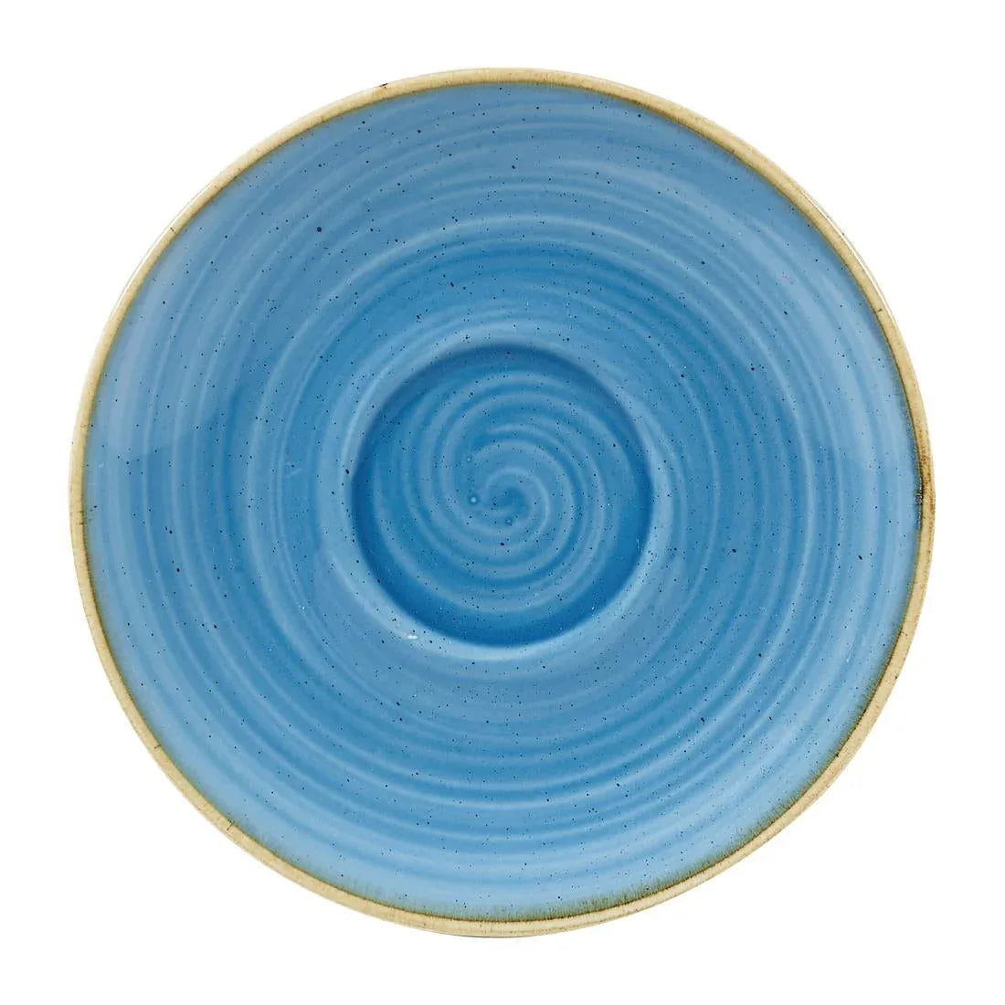 DY888 Churchill Stonecast Cappuccino Saucers Cornflower Blue 156mm - JD Catering Equipment Solutions Ltd