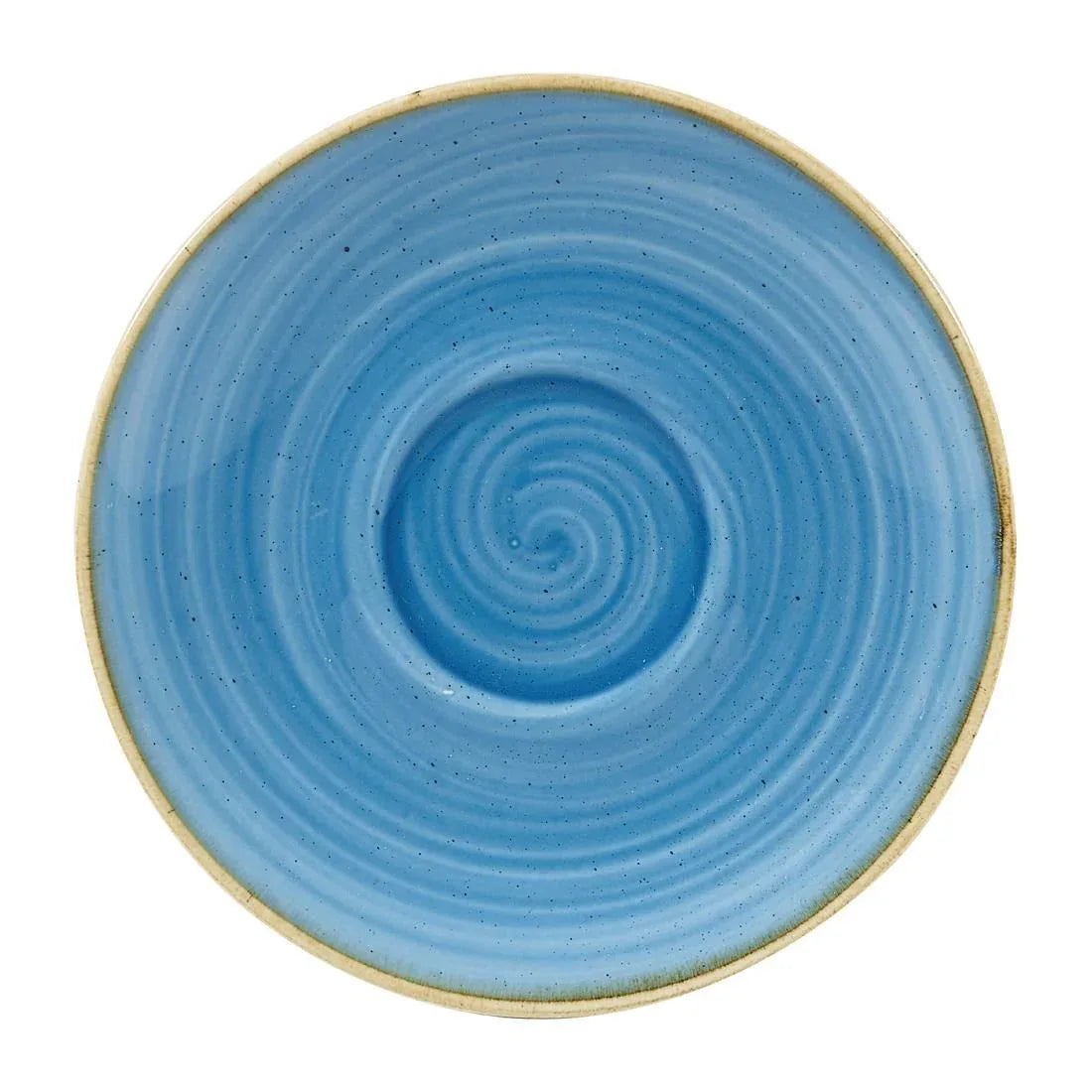 DY888 Churchill Stonecast Cappuccino Saucers Cornflower Blue 156mm - JD Catering Equipment Solutions Ltd
