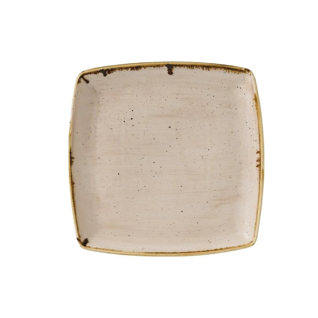 GR945 Churchill Stonecast Deep Square Plate Nutmeg Cream 260 x 260mm (Pack of 6) GR945 - JD Catering Equipment Solutions Ltd