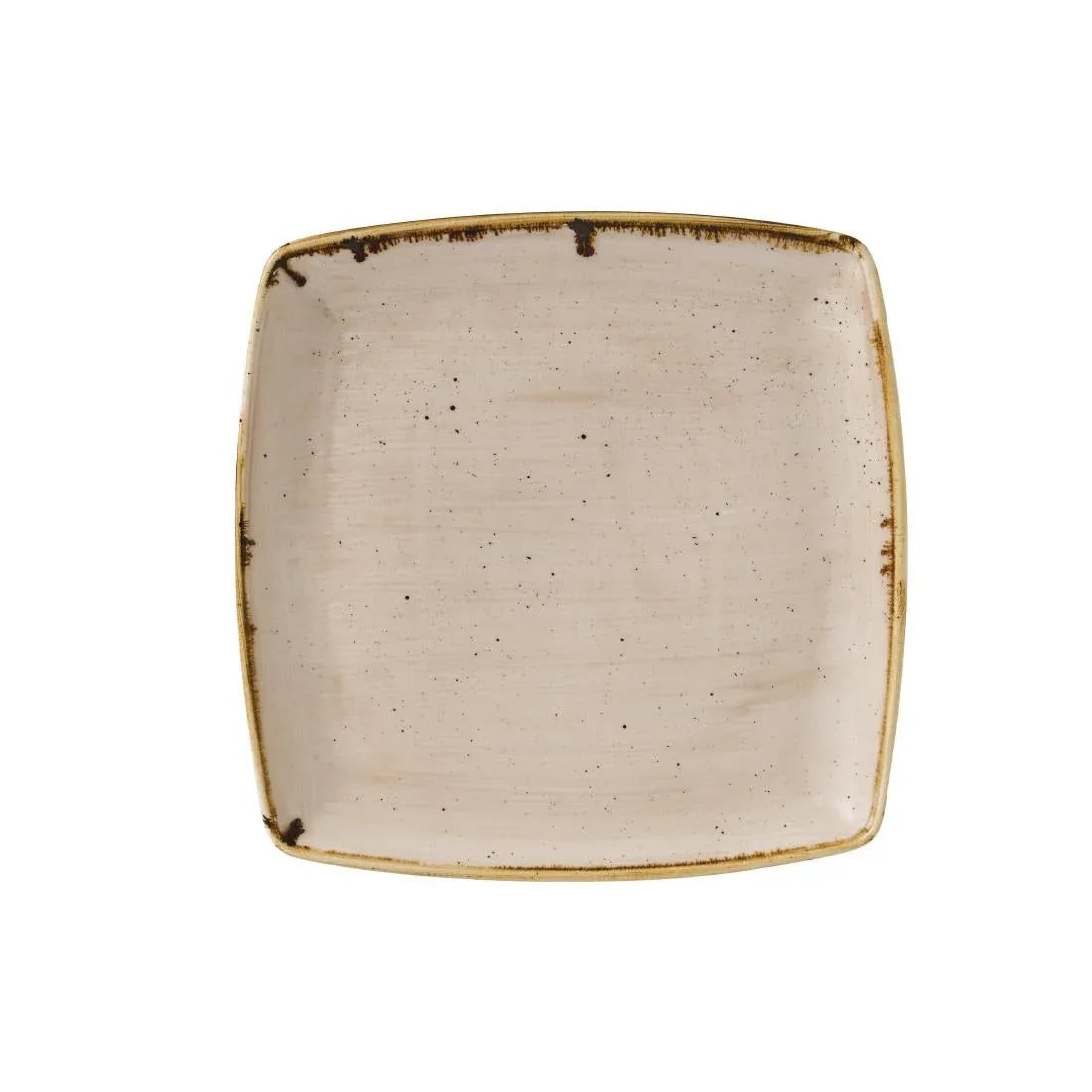 GR945 Churchill Stonecast Deep Square Plate Nutmeg Cream 260 x 260mm (Pack of 6) GR945 - JD Catering Equipment Solutions Ltd
