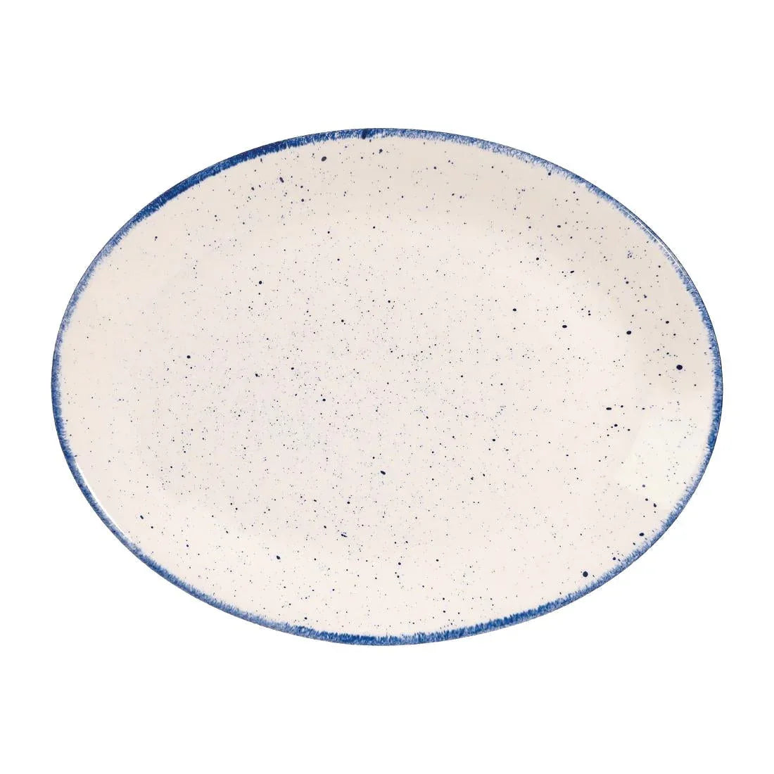 DS588 Churchill Stonecast Hints Oval Plates Indigo Blue 305mm (Pack of 12) - JD Catering Equipment Solutions Ltd
