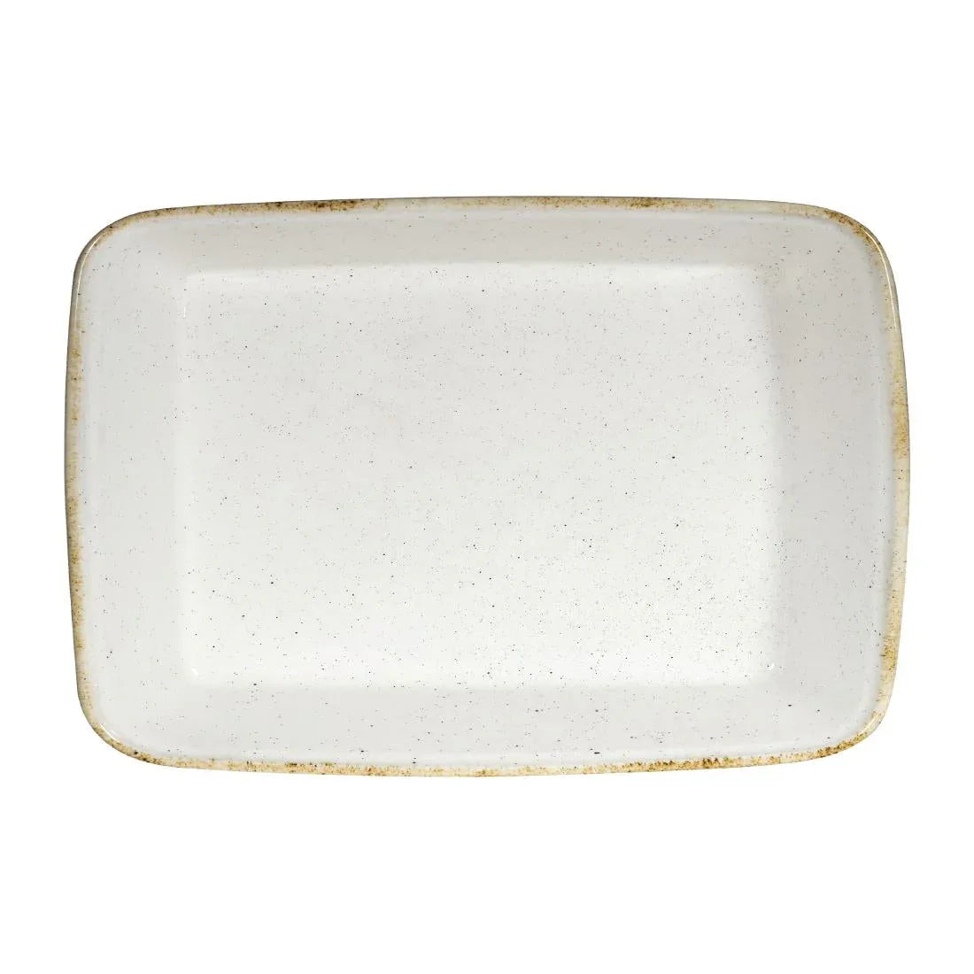 DY201 Churchill Stonecast Hints Rectangular Baking Dishes Barley White 250 x 380mm - JD Catering Equipment Solutions Ltd