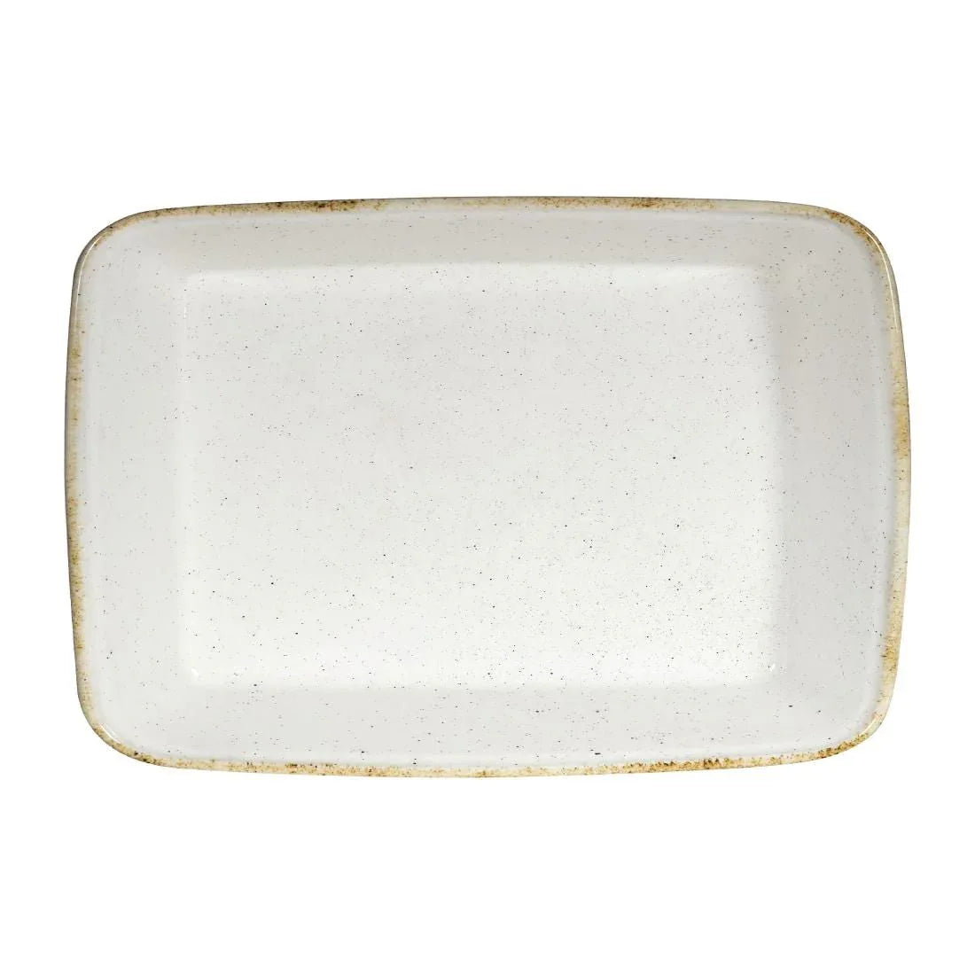 DY201 Churchill Stonecast Hints Rectangular Baking Dishes Barley White 250 x 380mm - JD Catering Equipment Solutions Ltd