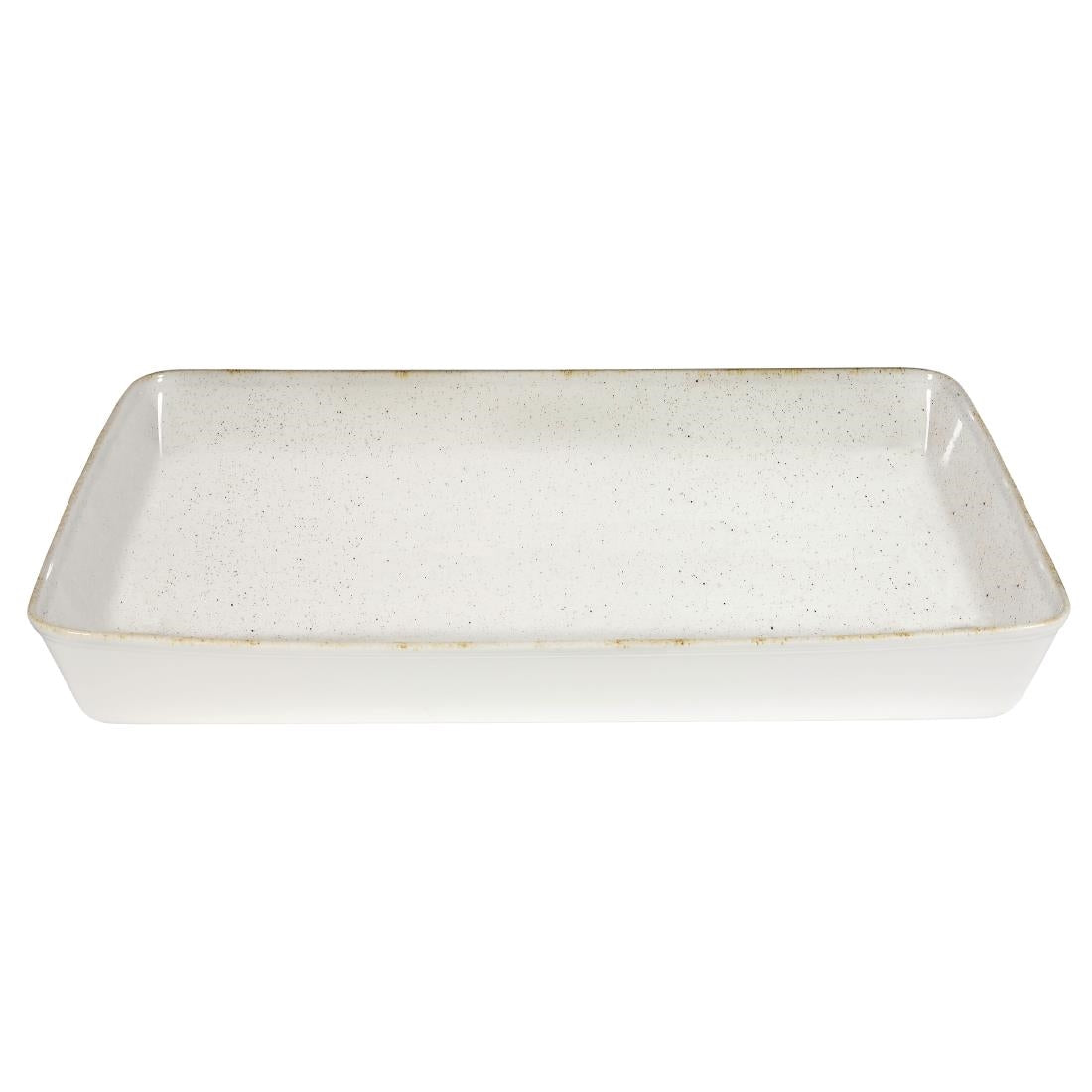 Churchill Stonecast Hints Rectangular Baking Dishes Barley White 325 x 530mm JD Catering Equipment Solutions Ltd