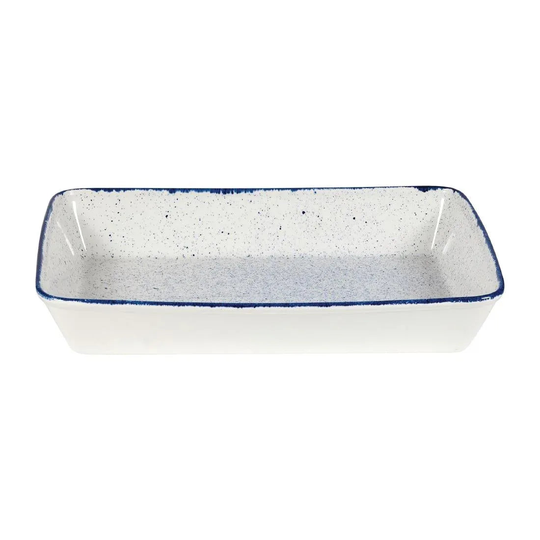 DY207 Churchill Stonecast Hints Rectangular Baking Dishes Indigo Blue 250 x 380mm - JD Catering Equipment Solutions Ltd