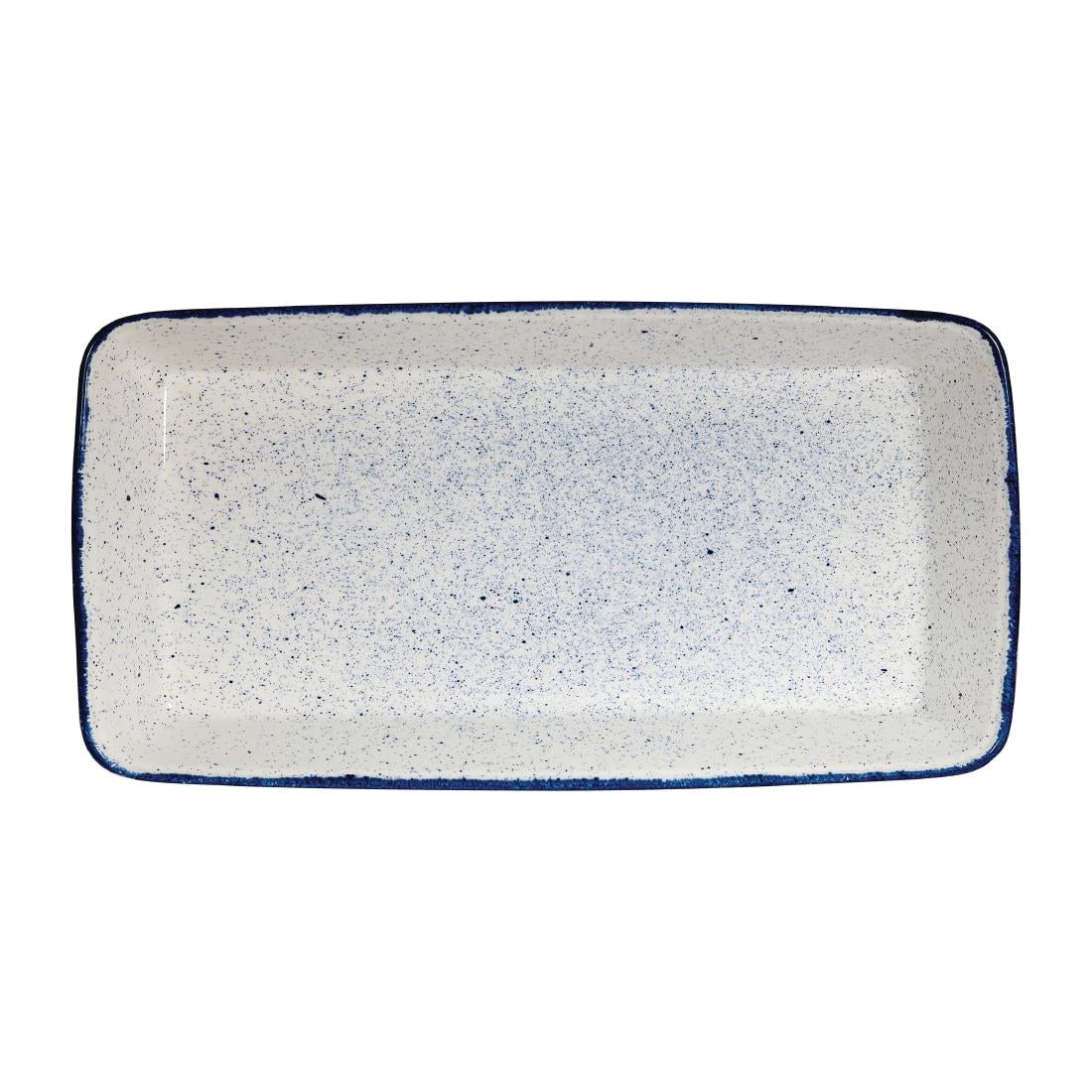 Churchill Stonecast Hints Rectangular Baking Dishes Indigo Blue 325 x 530mm JD Catering Equipment Solutions Ltd