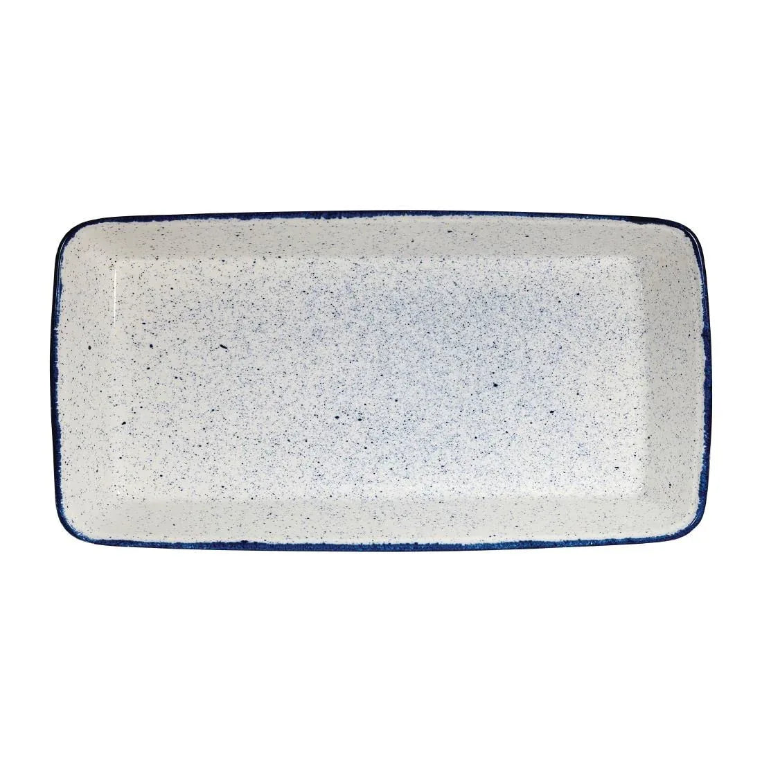 DY208 Churchill Stonecast Hints Rectangular Baking Dishes Indigo Blue 325 x 530mm - JD Catering Equipment Solutions Ltd