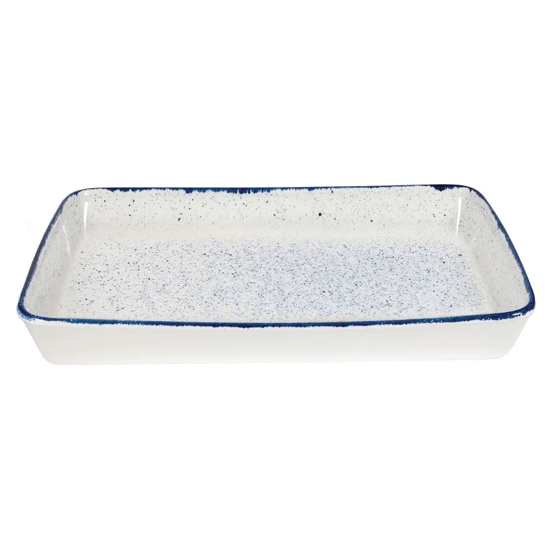 DY208 Churchill Stonecast Hints Rectangular Baking Dishes Indigo Blue 325 x 530mm - JD Catering Equipment Solutions Ltd