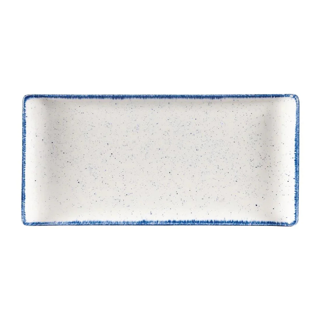 DW381 Churchill Stonecast Hints Rectangular Plates Indigo Blue 145 x 300mm (Pack of 6) - JD Catering Equipment Solutions Ltd
