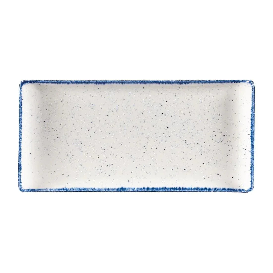 DW381 Churchill Stonecast Hints Rectangular Plates Indigo Blue 145 x 300mm (Pack of 6) - JD Catering Equipment Solutions Ltd