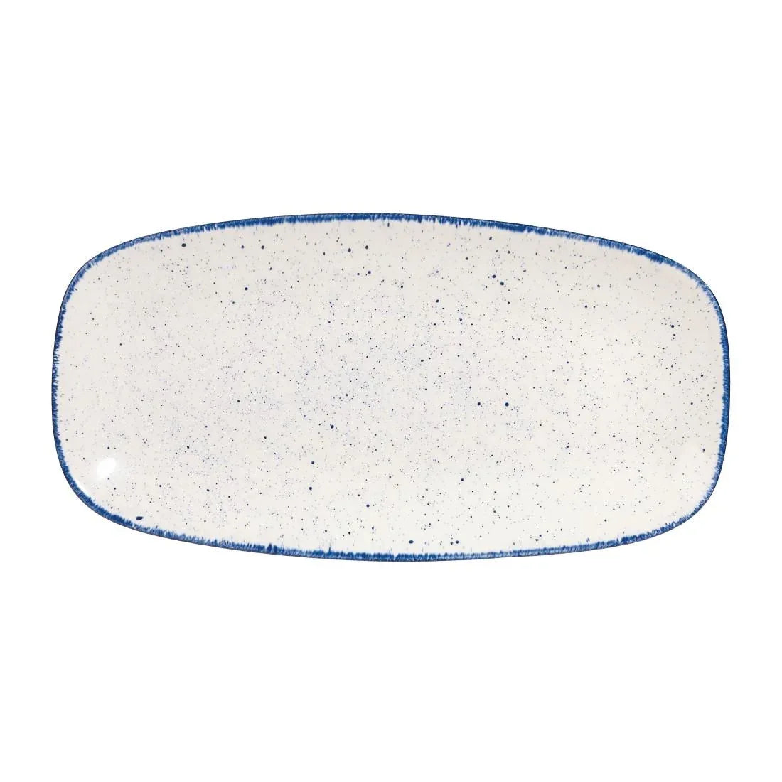 DS587 Churchill Stonecast Hints Rectangular Plates Indigo Blue 298mm (Pack of 12) - JD Catering Equipment Solutions Ltd