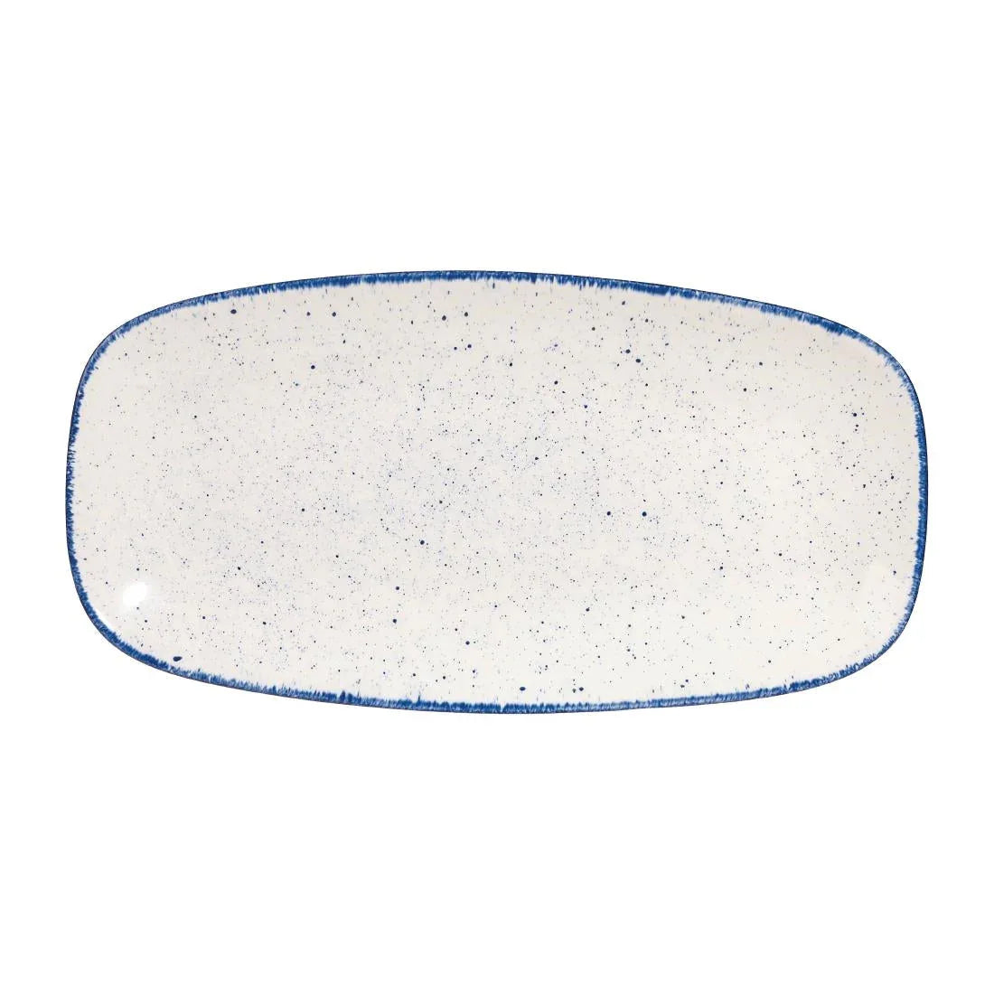 DS587 Churchill Stonecast Hints Rectangular Plates Indigo Blue 298mm (Pack of 12) - JD Catering Equipment Solutions Ltd