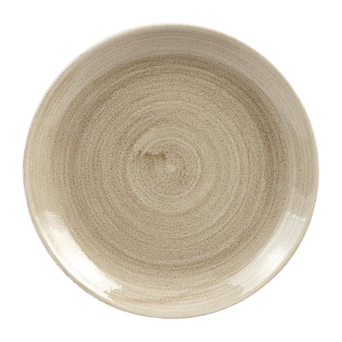 Churchill Stonecast Patina Antique Coupe Plates Taupe 217mm (Pack of 12) JD Catering Equipment Solutions Ltd