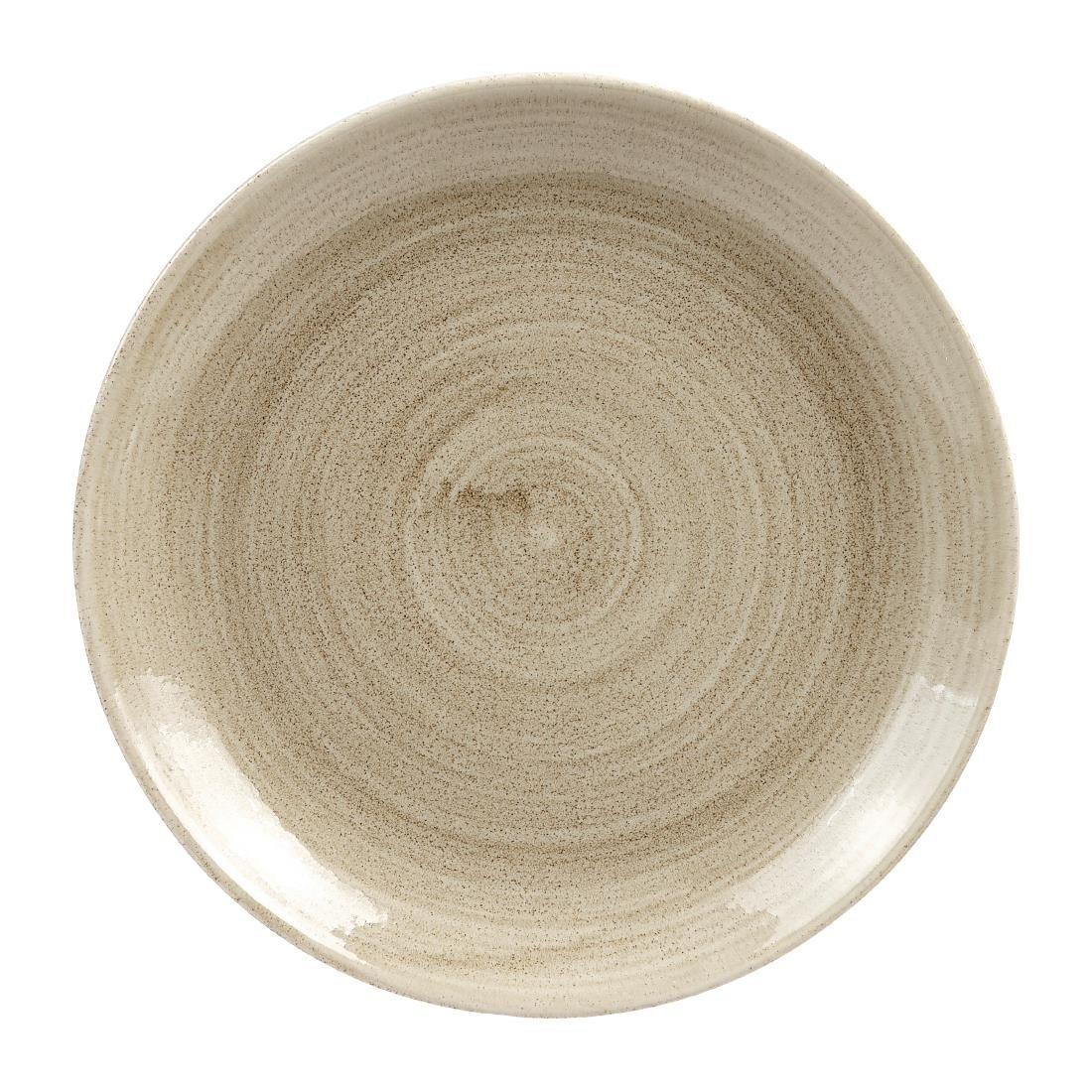 HC788 Churchill Stonecast Patina Antique Coupe Plates Taupe 217mm (Pack of 12) - JD Catering Equipment Solutions Ltd
