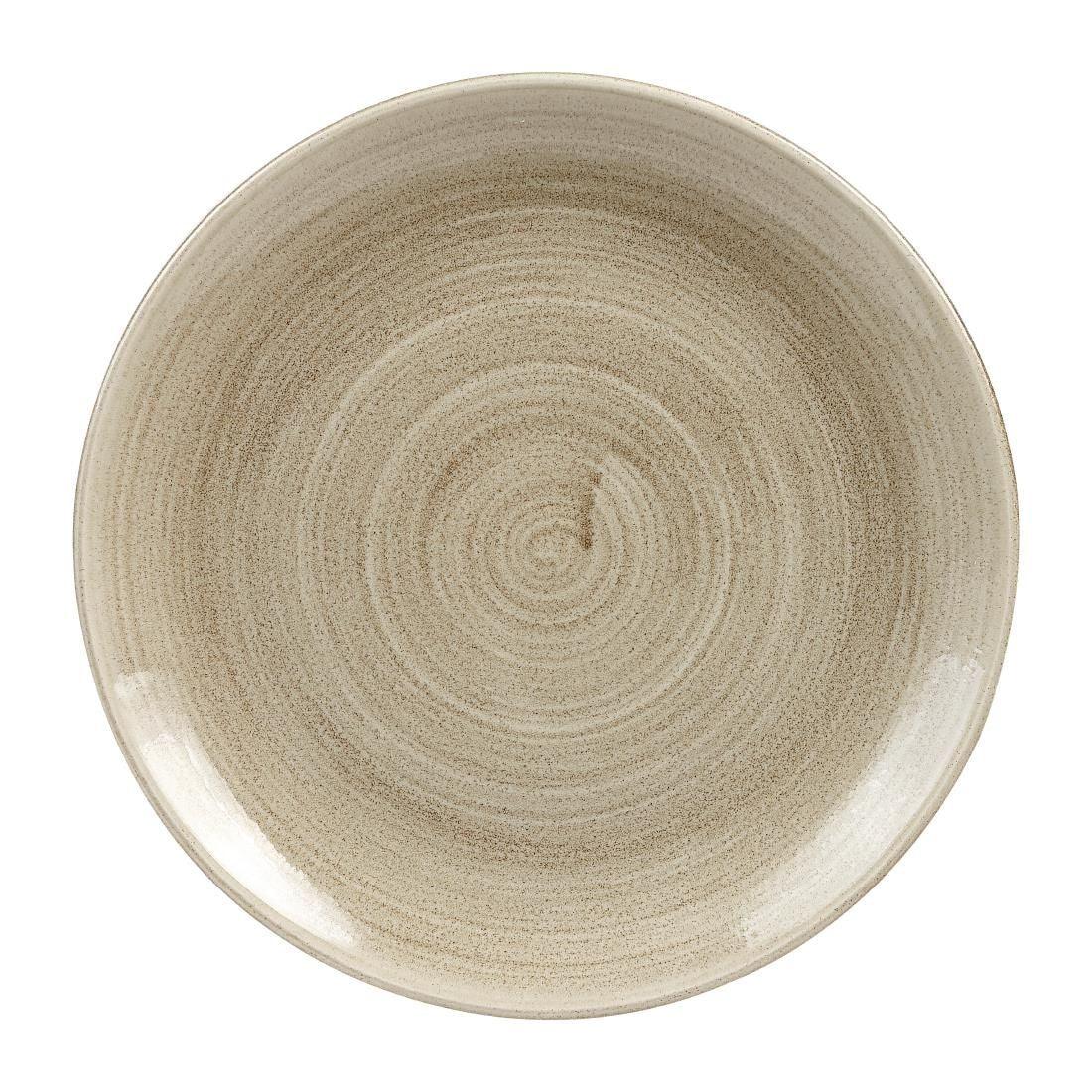 HC787 Churchill Stonecast Patina Antique Coupe Plates Taupe 260mm (Pack of 12) - JD Catering Equipment Solutions Ltd