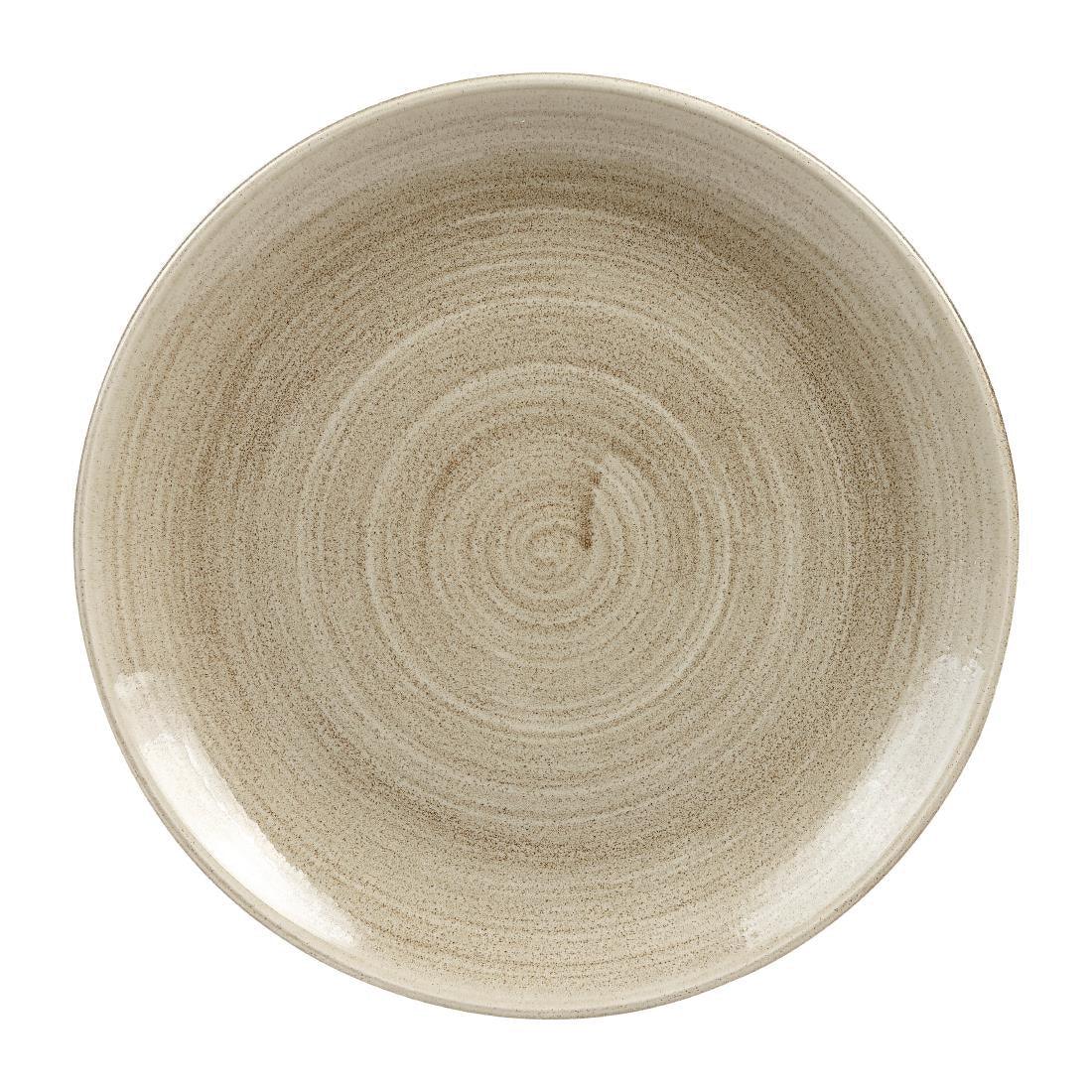 HC787 Churchill Stonecast Patina Antique Coupe Plates Taupe 260mm (Pack of 12) - JD Catering Equipment Solutions Ltd