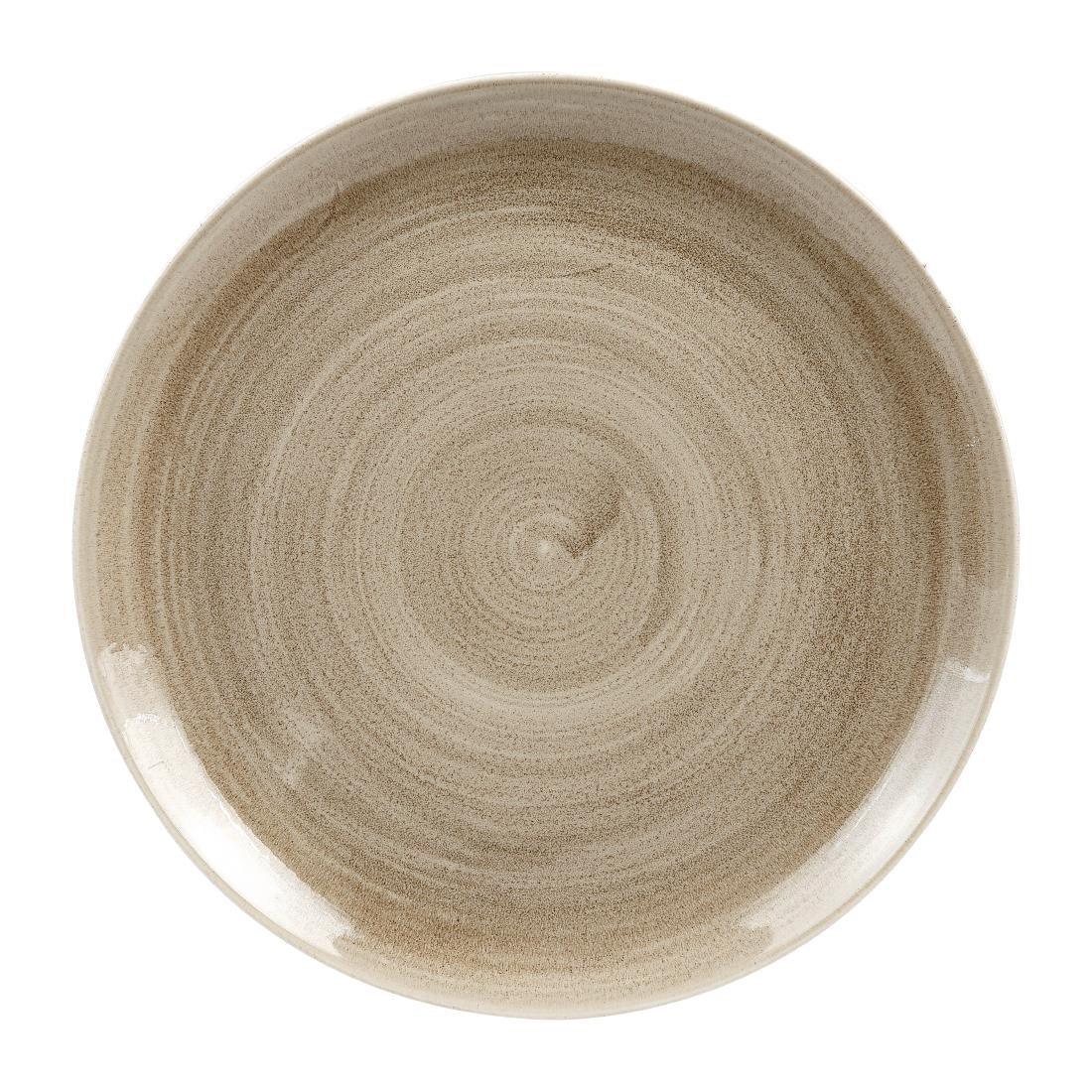 HC786 Churchill Stonecast Patina Antique Coupe Plates Taupe 288mm (Pack of 12) - JD Catering Equipment Solutions Ltd