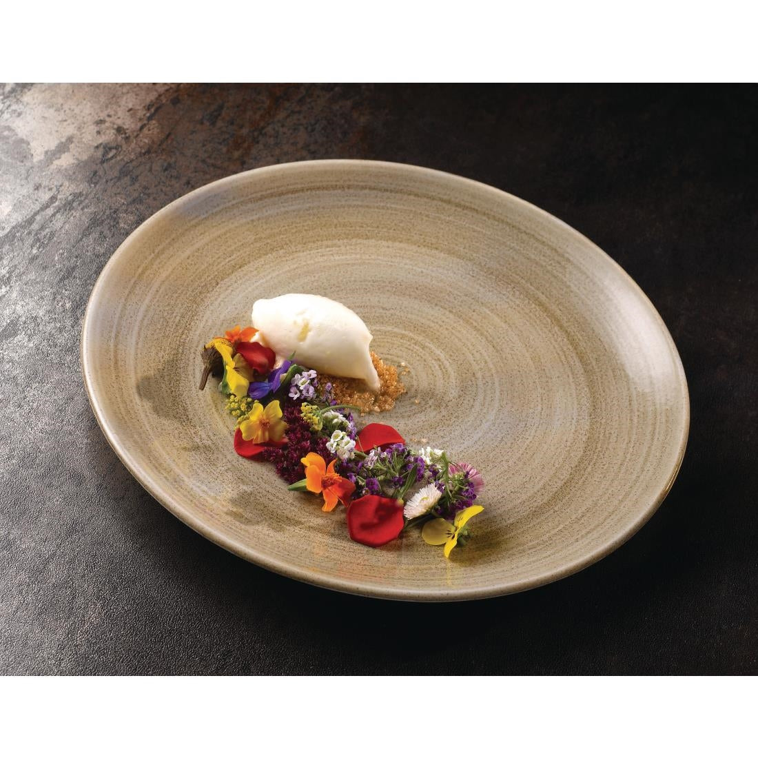 Churchill Stonecast Patina Antique Coupe Plates Taupe 288mm (Pack of 12) JD Catering Equipment Solutions Ltd