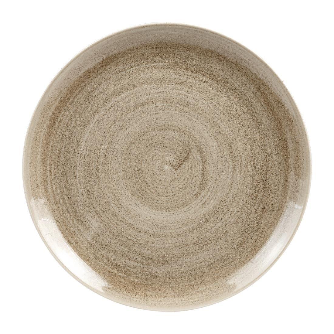 HC786 Churchill Stonecast Patina Antique Coupe Plates Taupe 288mm (Pack of 12) - JD Catering Equipment Solutions Ltd
