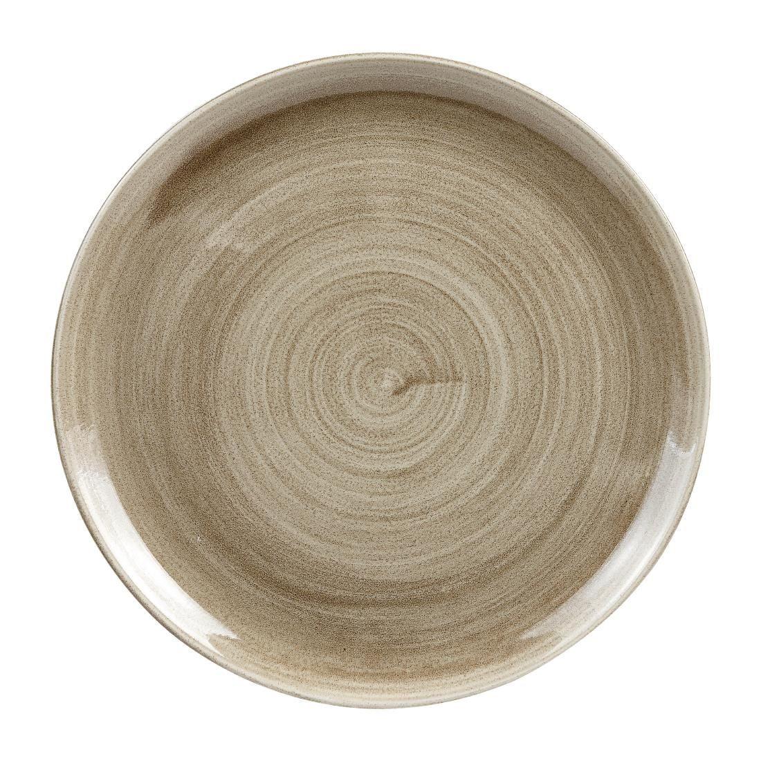 HC785 Churchill Stonecast Patina Antique Coupe Plates Taupe 324mm (Pack of 6) - JD Catering Equipment Solutions Ltd