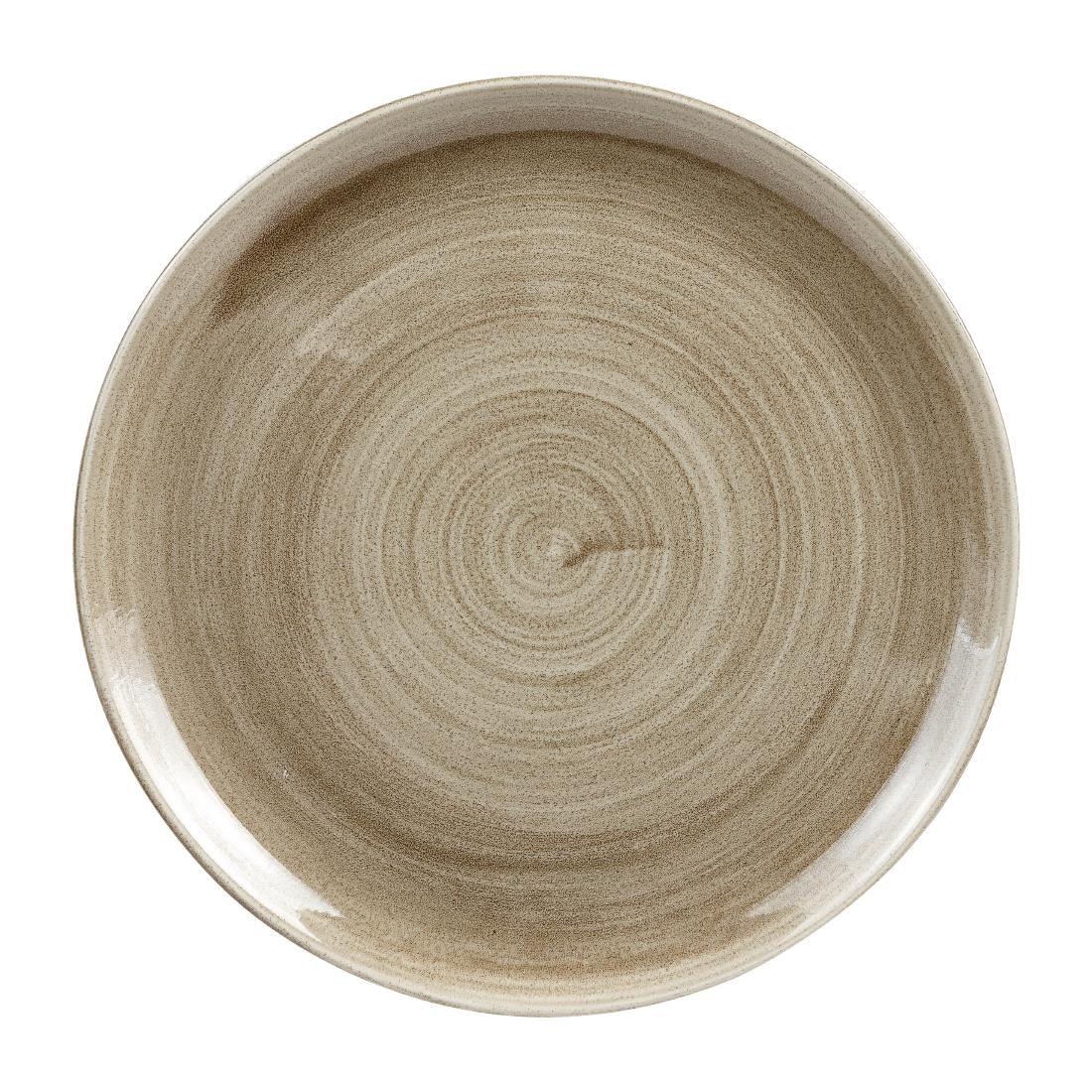 HC785 Churchill Stonecast Patina Antique Coupe Plates Taupe 324mm (Pack of 6) - JD Catering Equipment Solutions Ltd