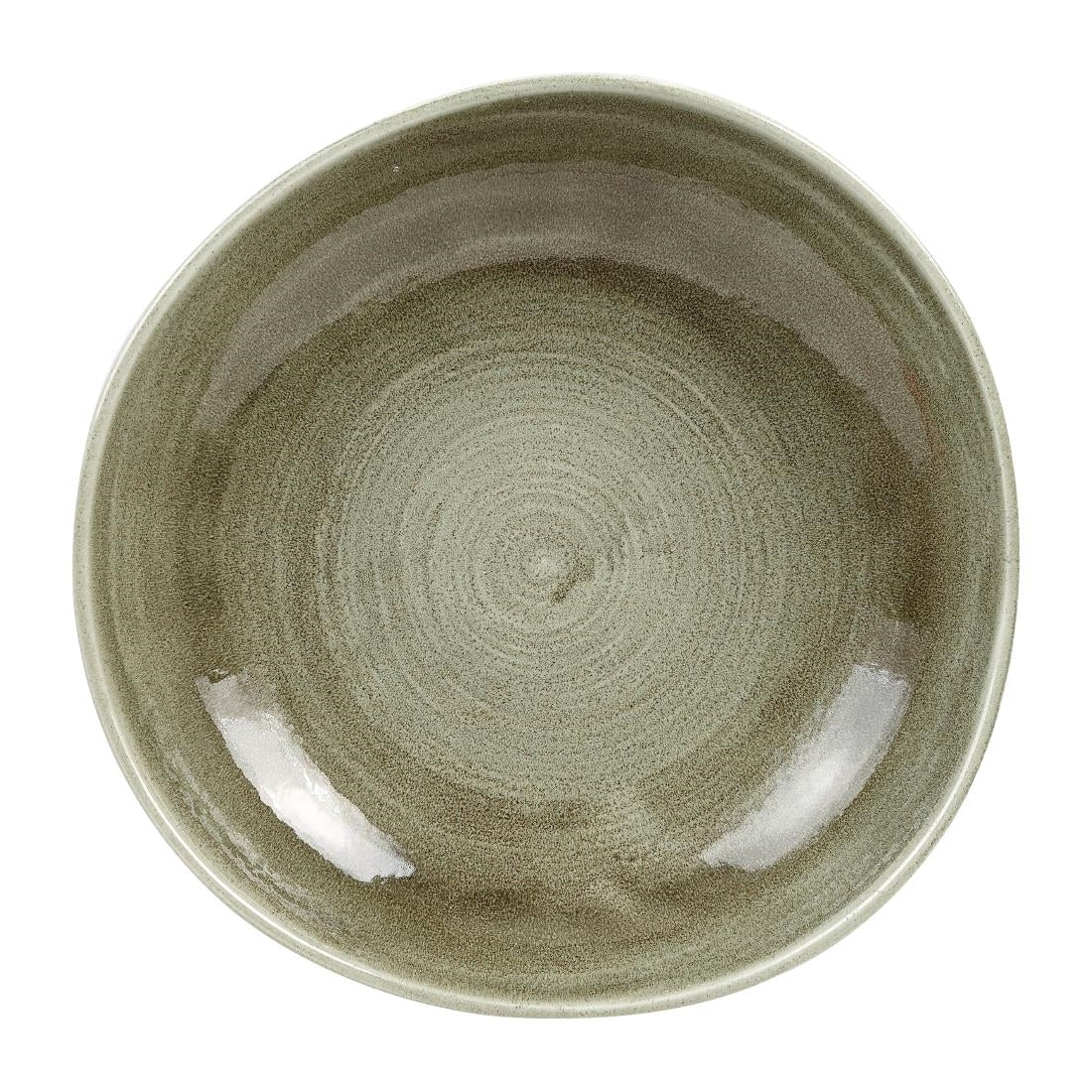 Churchill Stonecast Patina Antique Organic Round Bowls Green 253mm (Pack of 12) JD Catering Equipment Solutions Ltd