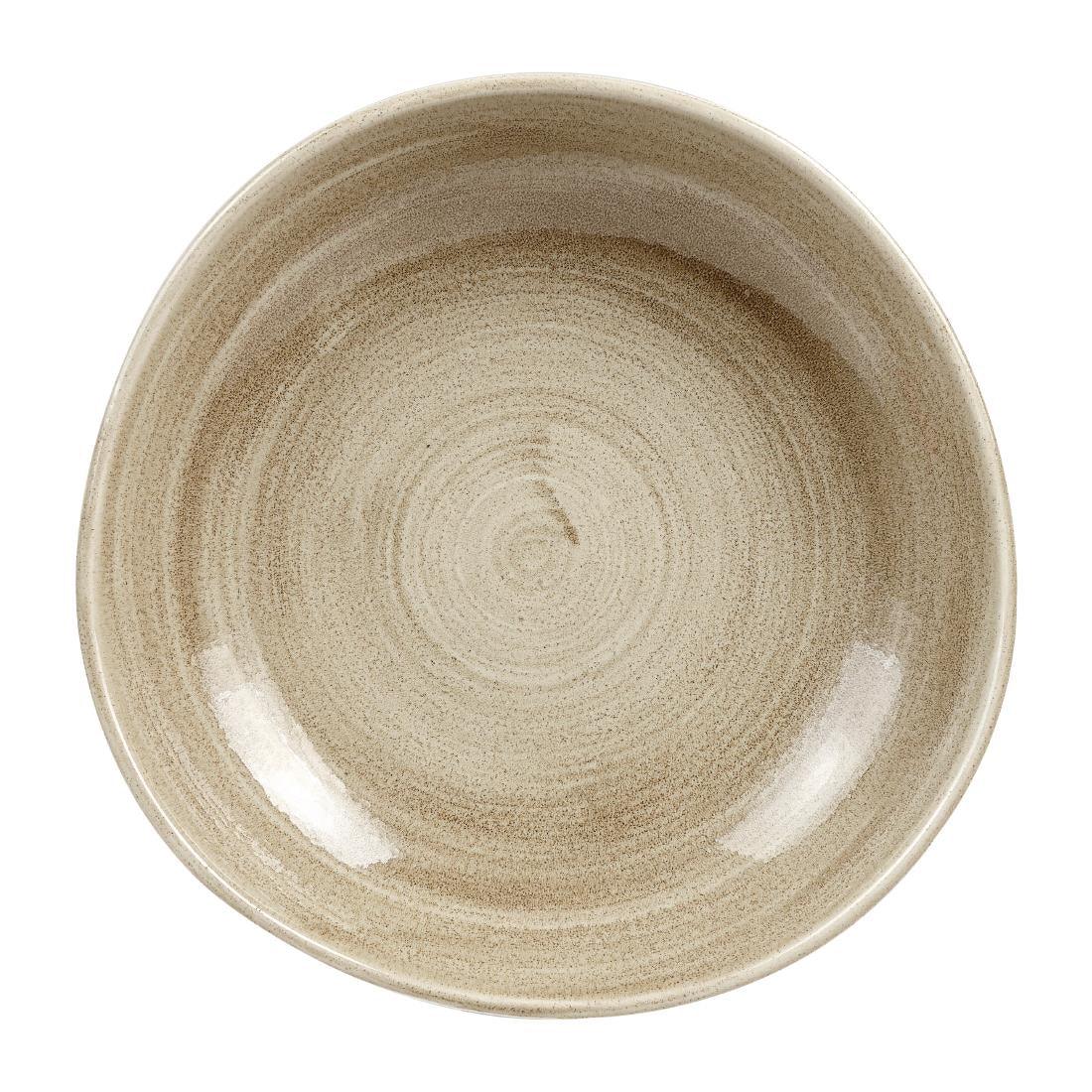 HC804 Churchill Stonecast Patina Antique Organic Round Bowls Taupe 253mm (Pack of 12) - JD Catering Equipment Solutions Ltd