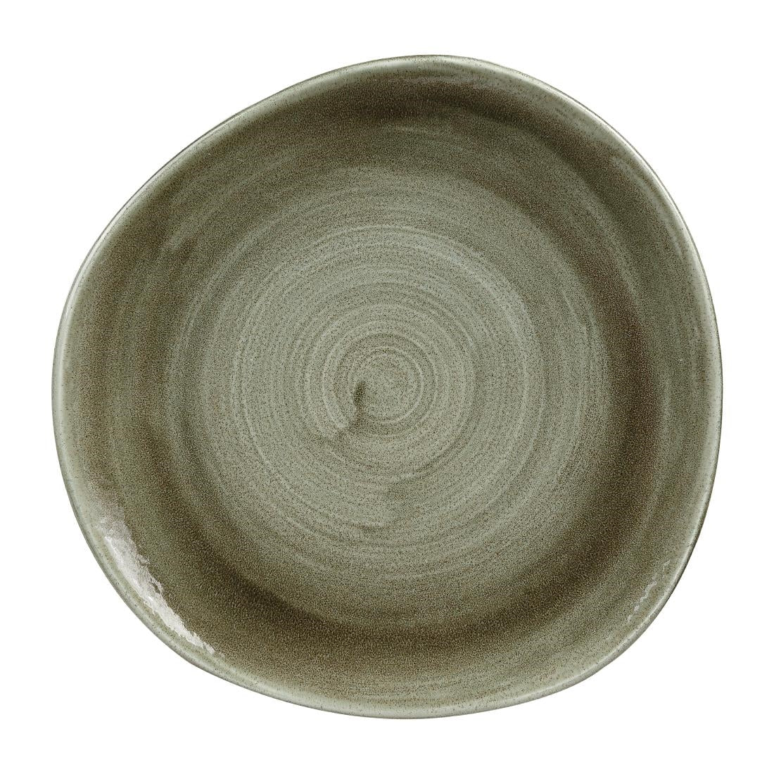 Churchill Stonecast Patina Antique Organic Round Plates Green 286mm (Pack of 12) JD Catering Equipment Solutions Ltd