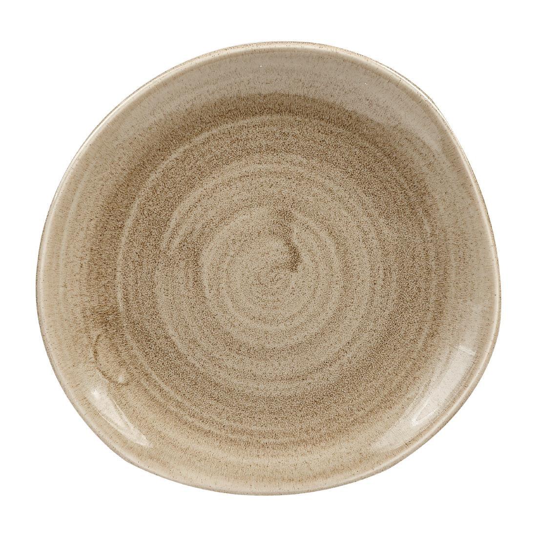 HC803 Churchill Stonecast Patina Antique Organic Round Plates Taupe 186mm (Pack of 12) - JD Catering Equipment Solutions Ltd