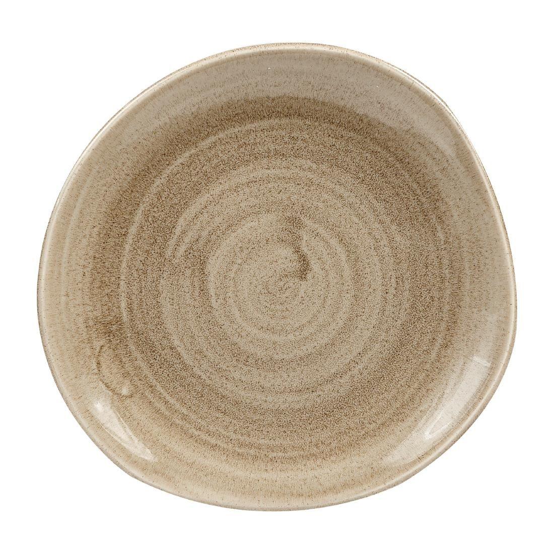 HC803 Churchill Stonecast Patina Antique Organic Round Plates Taupe 186mm (Pack of 12) - JD Catering Equipment Solutions Ltd