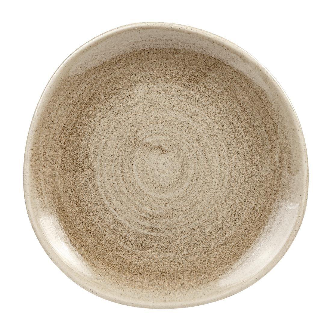 HC802 Churchill Stonecast Patina Antique Organic Round Plates Taupe 210mm (Pack of 12) - JD Catering Equipment Solutions Ltd