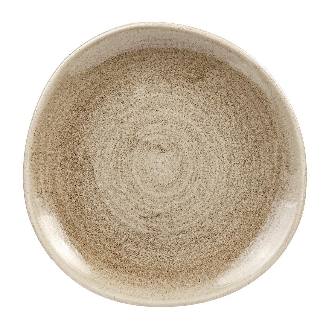 HC802 Churchill Stonecast Patina Antique Organic Round Plates Taupe 210mm (Pack of 12) - JD Catering Equipment Solutions Ltd
