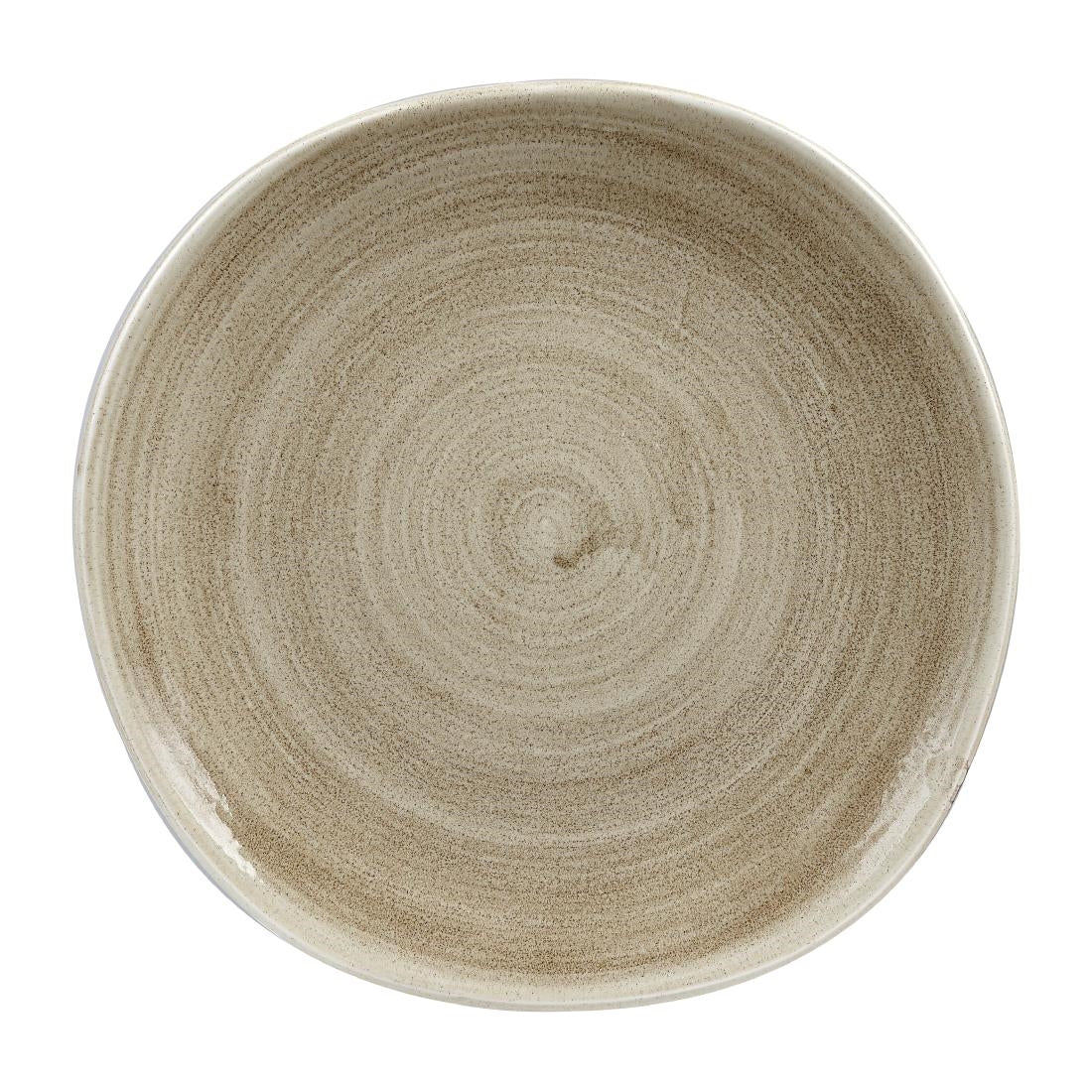 Churchill Stonecast Patina Antique Organic Round Plates Taupe 264mm (Pack of 12) JD Catering Equipment Solutions Ltd