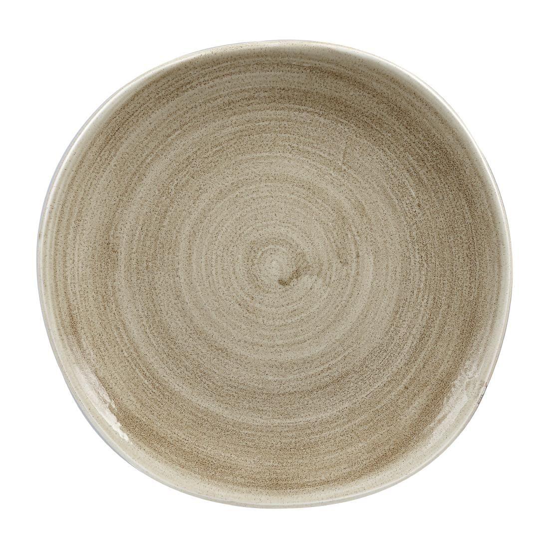 HC801 Churchill Stonecast Patina Antique Organic Round Plates Taupe 264mm (Pack of 12) - JD Catering Equipment Solutions Ltd
