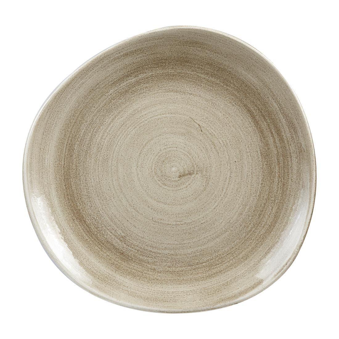 HC800 Churchill Stonecast Patina Antique Organic Round Plates Taupe 286mm (Pack of 12) - JD Catering Equipment Solutions Ltd