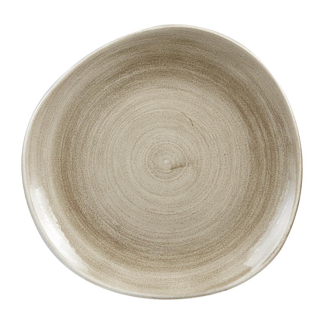 HC800 Churchill Stonecast Patina Antique Organic Round Plates Taupe 286mm (Pack of 12) - JD Catering Equipment Solutions Ltd