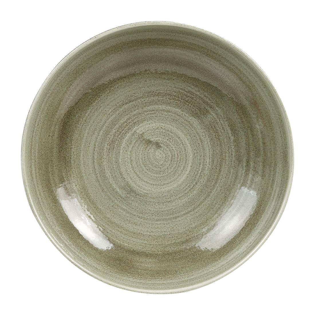 HC810 Churchill Stonecast Patina Antique Round Coupe Bowls Green 248mm (Pack of 12) - JD Catering Equipment Solutions Ltd