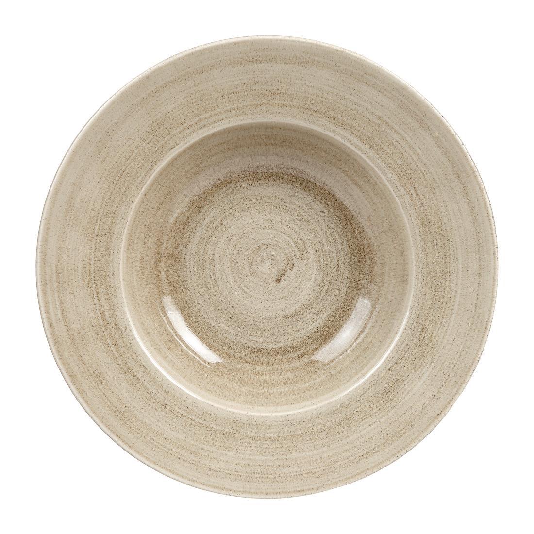HC799 Churchill Stonecast Patina Antique Round Wide Rim Bowls Taupe 280mm - JD Catering Equipment Solutions Ltd