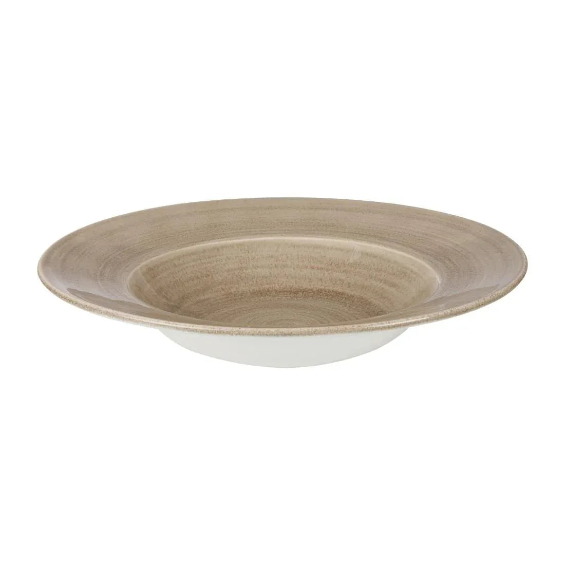 HC799 Churchill Stonecast Patina Antique Round Wide Rim Bowls Taupe 280mm - JD Catering Equipment Solutions Ltd