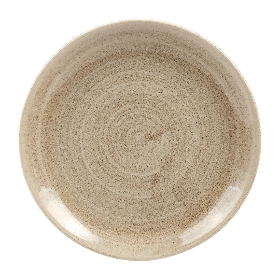 HC789 Churchill Stonecast Patina Antique Taupe Coupe Plates Taupe 165mm (Pack of 12) - JD Catering Equipment Solutions Ltd