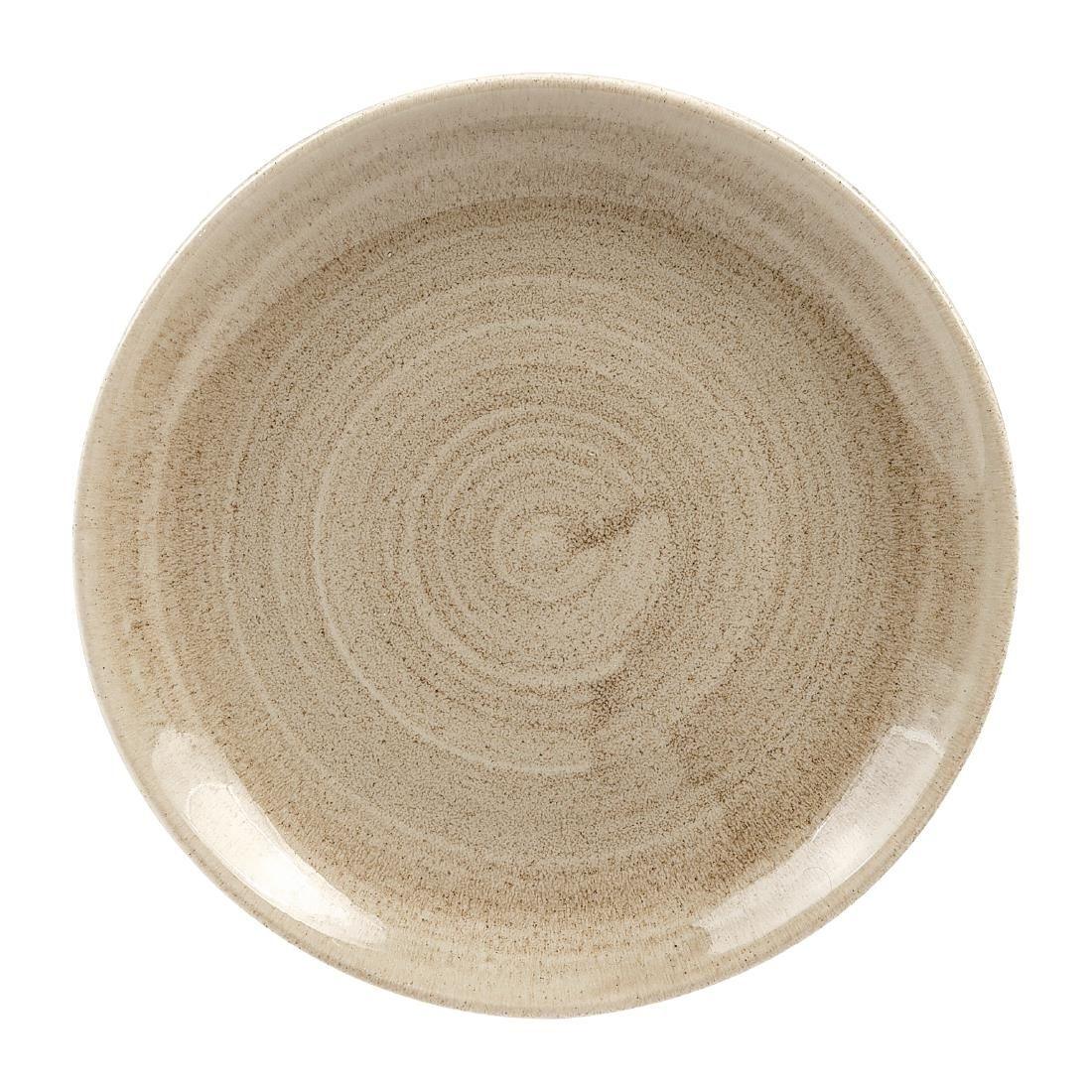 HC789 Churchill Stonecast Patina Antique Taupe Coupe Plates Taupe 165mm (Pack of 12) - JD Catering Equipment Solutions Ltd