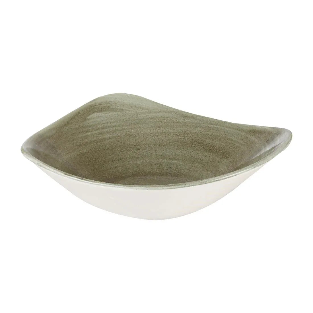 HC815 Churchill Stonecast Patina Antique Triangle Bowls Green 235mm (Pack of 12) - JD Catering Equipment Solutions Ltd